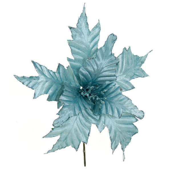 Χριστουγεννιάτικο Λουλούδι Αλεξανδρινό Γαλάζιο (25cm)